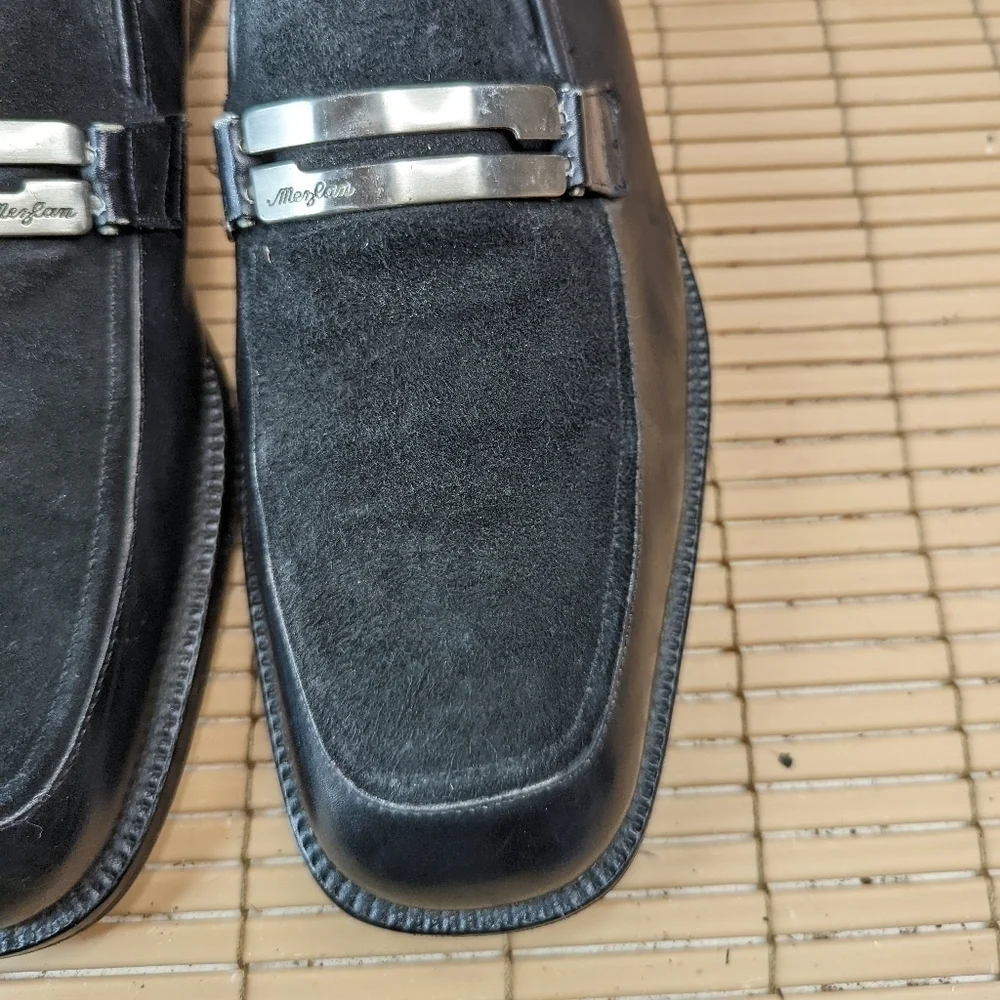 MEZLAN Black Suede Leather Men's Dress Loafer Slip On Shoe Calabria 11 M.  B100p